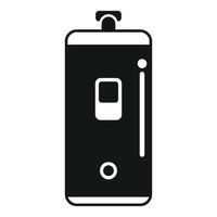 graphic of a black and white battery icon with charge indicator vector