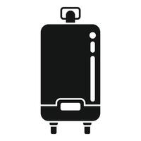 Black silhouette of a luggage bag icon vector