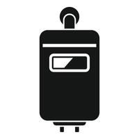 Black hand sanitizer dispenser icon vector