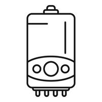 Simple train front view line icon vector