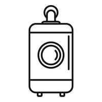 Black line art illustration of a portable speaker vector