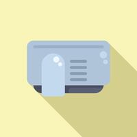 Flat design icon of a retro projector vector