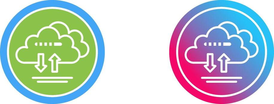 Cloud Data Icon Design vector