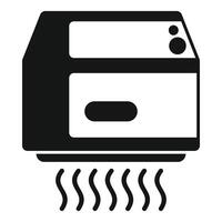 Black and white icon of a desktop computer vector