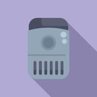 Flat design icon of portable electric heater vector