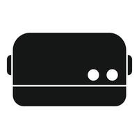 Black silhouette of a vr headset for virtual experiences vector