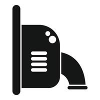 Black silhouette gas pump icon vector