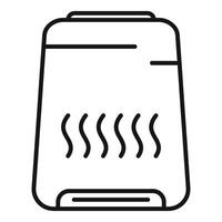 Line art heating blanket icon vector