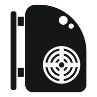 Black and white graphics of a gpu icon vector