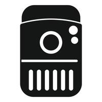 Black and white illustration of vintage camera vector