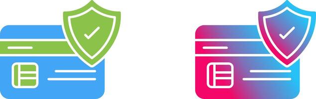 Card Protection Icon Design vector