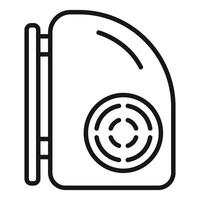 Modern turbo jet engine icon line art vector