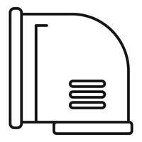 Line art illustration of a modern toaster vector