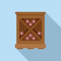 Vintage wooden speaker illustration on blue background vector