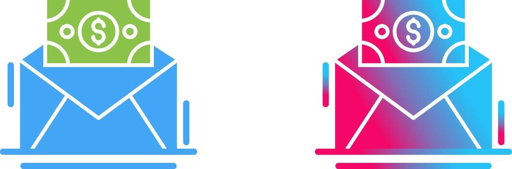 Mail Coin Icon Design vector