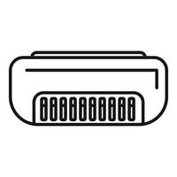 Simplistic line art of a usb port icon vector