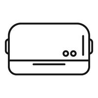 Line art icon of a virtual reality headset for digital interfaces vector