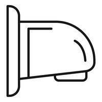 Black and white line drawing of a megaphone vector