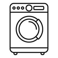 Line art icon of washing machine vector