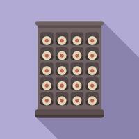 Flat design icon of vintage abacus vector