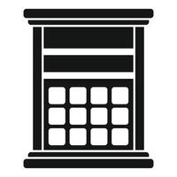 Classic black and white pillar icon vector