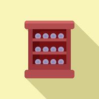 Flat design illustration of an abacus vector