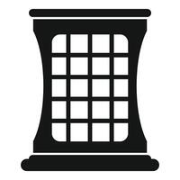 Black silhouette of a sewing thread spool icon vector