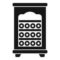 Vintage abacus icon illustration in minimalist flat design for educational and business concepts vector