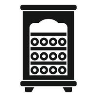 Vintage abacus icon illustration in minimalist flat design for educational and business concepts vector