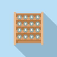 Flat design of an abacus on blue background vector