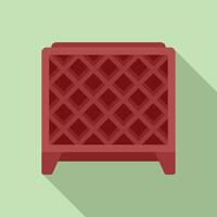 Flat design illustration of red heater vector