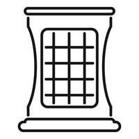 Minimalist line art of an hourglass icon vector