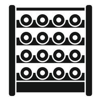 Simplified black and white illustration of an abacus vector