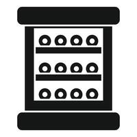 Black and white abacus icon vector