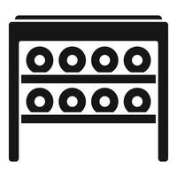 Black and white icon of a sound mixer console vector