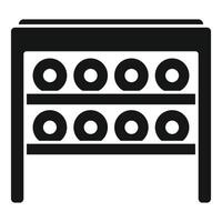 Black and white icon of a sound mixer console vector