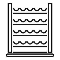 Swimming pool ladder line icon vector