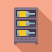 Wine cooler with bottles illustration vector