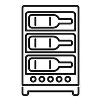 Wine fridge line icon illustration vector