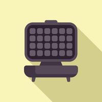 Flat design illustration of a waffle iron vector