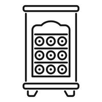 Abacus icon illustration in line art style vector