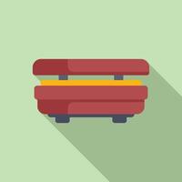 Flat design illustration of red panini press vector