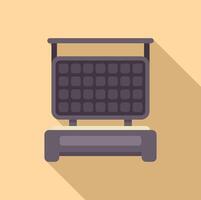 Flat design icon of solar panel vector