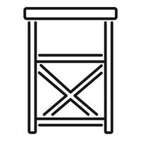 minimalista línea Arte de un bar taburete vector