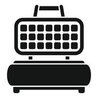 Black silhouette of retro radio on white background vector