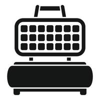 Black silhouette of retro radio on white background vector