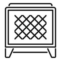 Black and white illustration of a stylized woven pattern icon on an easel vector