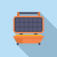 Solar powered portable orange generator vector