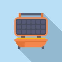 Solar powered portable orange generator vector