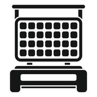 Black and white icon of a makeup palette vector